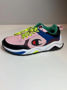 Champion Sneakers Men Size 9.5 Multi-Color Pink/Blue/Green/Neon Yellow/Burgundy - Picture 1 of 11