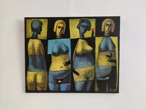 Interesting work on canvas signed and dated, author to be identified - Imagen 1 de 6