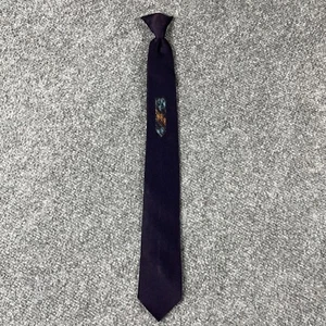 VINTAGE 50s Snapper Neck Tie Narrow Rayon Snap On Abstract Mid Century Atomic - Picture 1 of 8