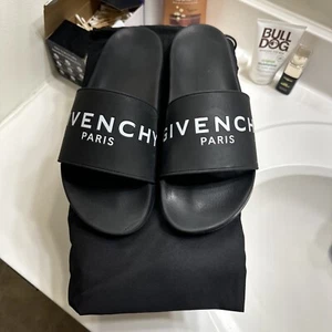 Men’s Givenchy Slides Size 43 Black 100% Authentic - Picture 1 of 13