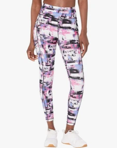 DKNY High-Waist 7/8 Tights w/ Pockets Lake Blurred Lights Size XS - Picture 1 of 2