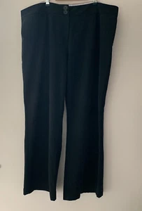 Etam Trousers Adult Womens Size 22 Black Wide Leg Smart Trouser - Picture 1 of 15