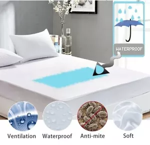 Waterproof Mattress Protector Fitted Mattress 18" Deep Fitted Bed Sheet - Picture 1 of 20