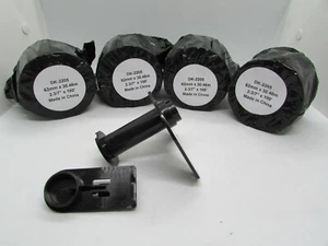4 rolls DK-2205 Compatible Brother Continuous Labels White Paper Tape 2.4"x100ft - Picture 1 of 5