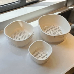 Plastic Draining Basket 3 Size Dishwasher Safe Basket Dishwasher Safe - Afbeelding 1 van 10