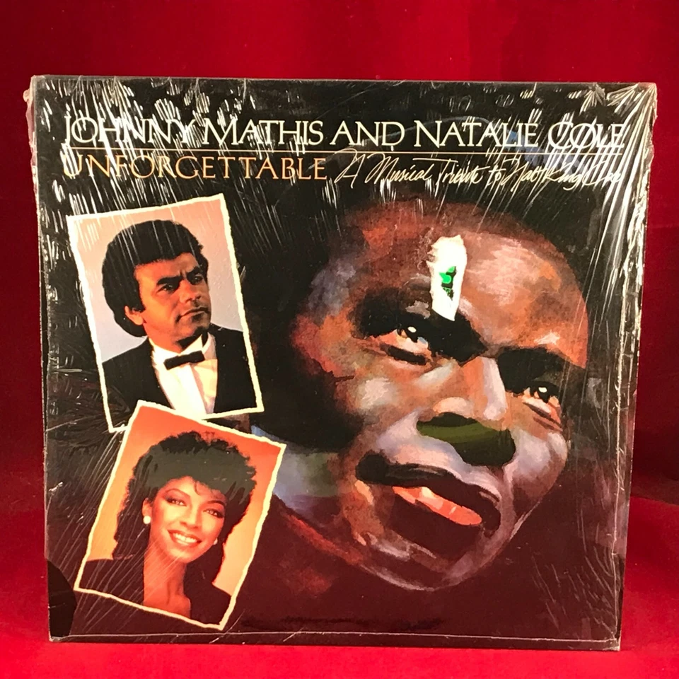 JOHNNY MATHIS and NATALIE COLE Unforgettable 1983 UK Vinyl LP + INNER CBS record - Image 1 of 4