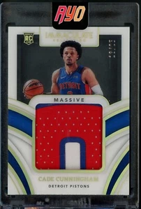 Parche RC 2021-22 Panini Immaculate Cade Cunningham Massive Rookie #'d 13/25 - Imagen 1 de 2