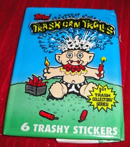 TRASH CAN TROLLS - 1ST Series - (1) wax pack 6 stickers 1992 Topps Sealed - Picture 1 of 5