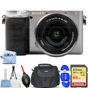 Sony Alpha a6400 Mirrorless Digital Camera (Body Only Silver) 7PC Accessory Kit - Picture 1 of 4