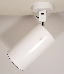 MID-CENTURY MODERN MOE LIGHT CONTENITORE FARETTO APPARECCHIO DA SOFFITTO SPACE AGE BIANCO - Foto 1 di 6