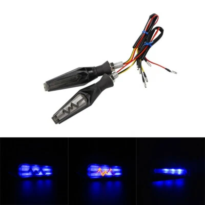 Par de luces indicadoras LED de señal de giro para motocicleta ajuste universal orificio de 10 mm Foto 1 de 4