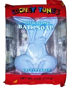 Vintage 1993 Looney Tunes Bath Soap NOS New in Package Small Dents in Soap - Picture 1 of 4