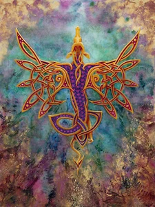 Celtic Dragon A3 POSTER Fantasy Magic Knotwork Irish Scotland Pagan Wicca Eco UK - Picture 1 of 3