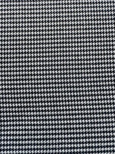 Black Grey Wool Mix Houndstooth Fabric Skirt Length 1.05 m REMNANT 60" wide - Picture 1 of 5