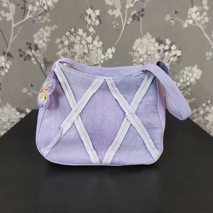 LINDO MINI BOLSO DE HOMBRO VAQUERO DEADSTOCK PÚRPURA. - Imagen 1 de 5
