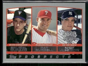 2000 Topps Opening Day #101 Erubiel Durazo / Pat Burrell / Nick Johnson - Picture 1 of 2