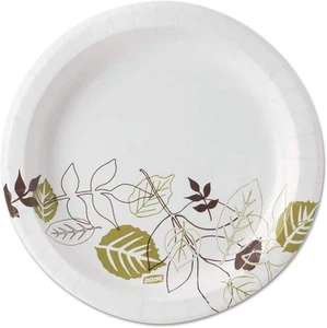 Dixie UX9PATH 8.5" Paper Plates with Pathways Soak-Proof Shield, Mediumweight - Picture 1 of 5