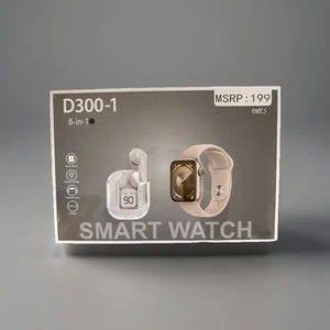 D300 8-IN-1 SMART WATCH, EAR BUDS, & *8 WRIST STRAPS* *BRAND NEW IN BOX* $199+ - Picture 1 of 2
