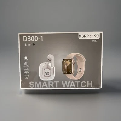 D300 8-IN-1 SMART WATCH, EAR BUDS, & *8 WRIST STRAPS* *BRAND NEW IN BOX* $199+ - Image 1 of 2