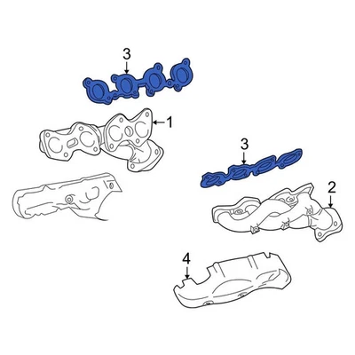 For Toyota Tundra 2000-2004 Toyota 1717350021 Exhaust Manifold Gasket - Imagem 1 de 4