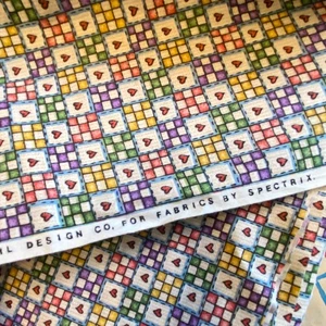 1.1 YD Vintage Country Heart Check Fabric Quilting Cotton Prints - Picture 1 of 6