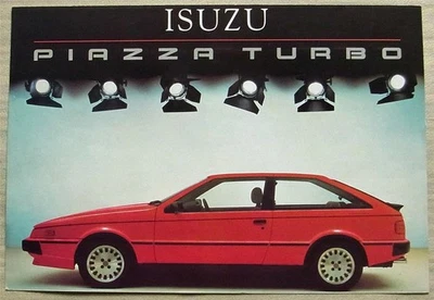ISUZU PIAZZA TURBO Car Sales Brochure Oct 1985 - Image 1 of 3