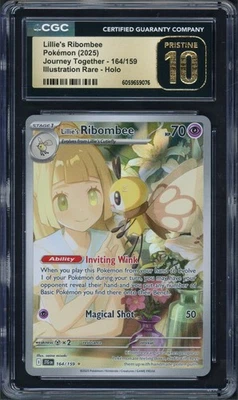 Pokemon CGC 10 Pristine Journey Together IR Lillie's Ribombee 164/159 - Image 1 of 2