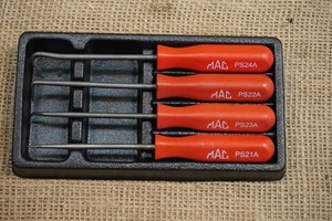 Mac Tools 4 Pc Mini Pick Set Orange PS21A PS22A PS23A PS24A - Picture 1 of 9