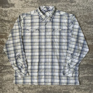 Rohan Pacific Long Sleeve Button Up Check Breathable Zip Pocket Hiking Shirt XXL - Picture 1 of 8