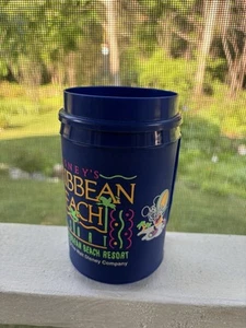 Disney 90's Caribbean Beach Resort Refillable BLUE Travel Mug VINTAGE 12 oz - Picture 1 of 7