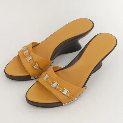 Zapatos Salvatore Ferragamo Amarillo Gancini Cuña Hechos en Italia Para Mujer Talla 6.5 B Foto 1 de 4