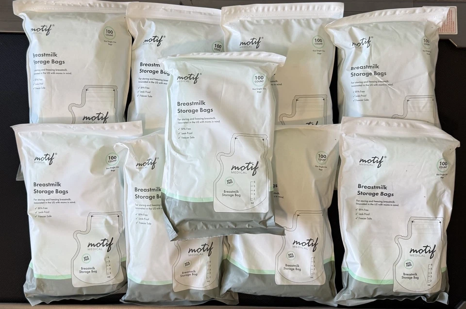 Medical Breastmilk Storage Bags 100 Ct 8 oz Single Use Breast Milk Motif