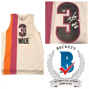 Dwyane Wade Signed Adidas Hardwood Classics ABA Floridians Jersey Beckett COA - Picture 1 of 8
