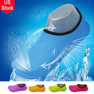 US Women Man Skin Water Shoes Beach Socks Yoga Exercise Pool Swim On Surf Slip - Picture 1 of 15