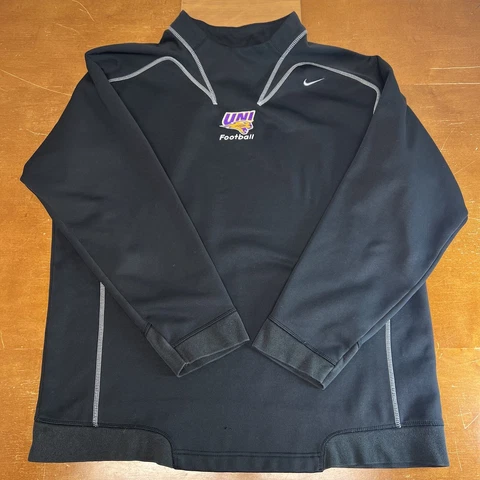 Vintage Northern Iowa Panthers Sweatshirt Mens Large Black Pullover Nike Team Cover