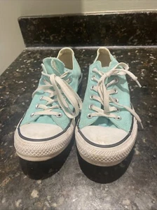 Camiseta baja converse all star para mujer talla 9 verde azulado - Imagen 1 de 5