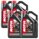 Motul 7100 4T 20W50 100% Synthetic Motorcycle Motor Engine Oil 104104 4L 4 Pack