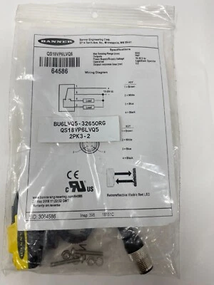 Banner Engineering QS18VP6LVQ5 Photoelectric Switch Polarized Retro 10-30VDC PNP - Image 1 of 2