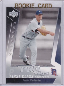 Tarjeta de novato Justin Verlander 2005 cubierta superior profesional sigs tigres detroit - Imagen 1 de 2