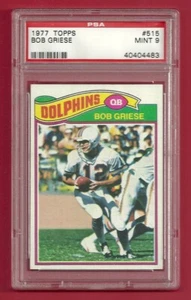1977 TOPPS #515 BOB GRIESE PSA 9 MINT ONLY 9 HIGHER HOF DOLPHINS - Picture 1 of 1