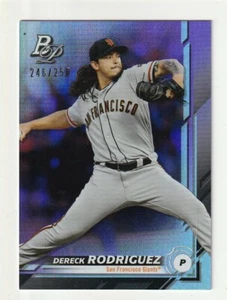 dereck rodriguez 2019 bowman platinum purple 246/250 giants - Picture 1 of 2