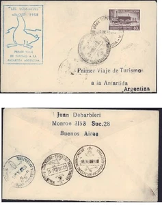 ARGENTINA 1958 COPERTINA ANTARTICA CON ANNULLAMENTI - Foto 1 di 1