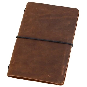 Pocket Travelers Notebook, Refillable Leather Travel Journal for Men & Women,... - Picture 1 of 7