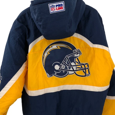VTG Logo Athletic Pro Line San Diego Chargers Pullover Hooded Jacket Sz Large Cover