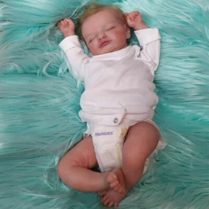 19inch Reborn Dolls 49cm Sleeping Realistic Newborn Baby Girl Birthday Toy Gifts - Picture 1 of 6