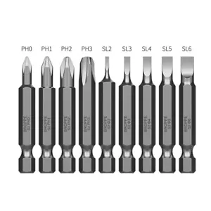 1/4" Shank Flat Slotted Torx Hexagon Screwdriver Bits Magnetic Drive Drill Bits - Picture 1 of 20