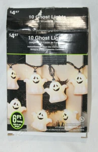 10 Halloween Kunststoff Geist Lichter Innen Außen Schnur zu Schnur 6 Fuß - Bild 1 von 8