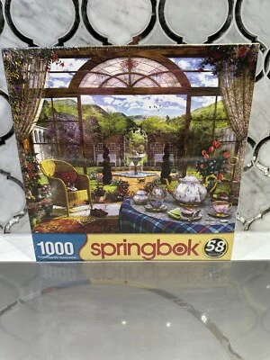 Rompecabezas Springbok The Conservatory 1000 piezas - Jardinería, té - NUEVO Foto 1 de 2