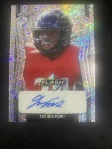 2022 Leaf Flash Silver Metalized Sparkles /40 Jerome Ford #BA-JD1 Rookie Auto RC - Bild 1 von 2