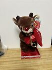 Dan Dee Animated Musical Rudolph Red Nosed Reindeer Playing Saxophone Works Box 